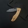 mk041b Handmade Damascus Folding Pocket knife Hunting knife 100% Handmade Damascus Steel Handle Damascus Steel with leather Sheath, MkCuatomKnife.jpg