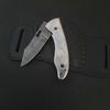 mk051b Handmade Damascus Folding Pocket knife Hunting knife  Handmade Damascus Steel Handle Damascus Steel with leather Sheath, MkCuatomKnife, mk.jpg