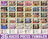 36 Hocus Pocus Tumbler ,Tumblers Designs 20oz Skinny Straight & Tapered Bundle, Bundle Design Template for Sublimation, Full Tumbler Wrap, PNG Digital.jpg