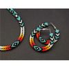 Turquoise hoop earrings and necklace