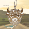 Highland Cow Car Charm SVG Laser Cut Files Daisy Cow SVG Glowforge Files SS.png