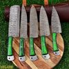 Knife Set Sharp Damascus Steel Professional Chef Cutlery Steak Kitchen Knives, HandForged Knife, Personalized Knife, Damascus knife, 1.jpg