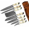 7 Pcs Handmade Handforged Chef Knife Set Damascus Steel Kitchen Knives Set Damascus Knife, Camping Knife, Hunting Knife,.jpg