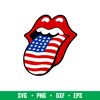 American Flag Tongue, American Flag Tongue Svg, 4th of July Svg, Patriotic Svg, Independence Day Svg, USA Svg, dxf , png, eps file.jpeg