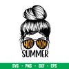 Hot Mom Summer, Hot Mom Summer Svg, Messy Bun Hair Svg, Summer Mom Svg, Hot  Girl Summer Svg, png,dxf, eps file.jpeg