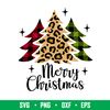 Leopard Christmas Trees, Leopard Christmas Trees Svg, Merry Christmas Svg, Buffalo Plaid Svg, png, dxf, eps file.jpeg