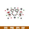 Cute Christmas Snowman Full Wrap, Cute Christmas Mickey _ Minnie Snowman Full Wrap Svg, Starbucks Svg, Coffee Ring Svg, Cold Cup Svg, png, dxf, eps file.jpg