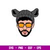 Bad Bunny Beanie, Bad Bunny Beanie Svg, Yo Perreo Sola Svg, Bad bunny logo Svg, El Conejo Malo Svg, png, eps, dxf file.jpg