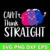 Bisexual Flag Can’t Think Straight Svg, LGBT Pride Svg, Png Dxf Eps File.jpg