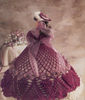 Fashion doll Barbie- Elegance Fuschia and Ecru Colored Gown Made Crochet (1).jpg