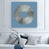 Abstract-wall-art-modern-original-painting-with-silver-texture-modern-blue-living-room-decor