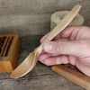 Universal wooden spoon with comfortable handle for eating - 03