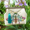 country style wildflowers embroidered linen purse.jpg