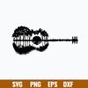 Guitar beach scenery svg, Ocean Beach Sunset guitar svg, Guitar Sunset svg, Guitar Svg, Png Dxf Eps File.jpg