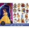 100 Beauty and the Beast SVG PNG, Belle Clipart, Princess Layered files Cricut, Belle Iron on Clipart sublimation, Instant download .jpg