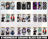 Wednesday Glass Wrap PNG, 16oz Libbey Can Glass, Full Can Wrap,Addams Sublimation Tumbler.jpg