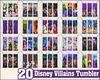 Disney Villains Tumbler, Disney Villains PNG, Tumbler design, Digital download.jpg