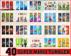 Super Mario Tumbler, Super Mario PNG, Tumbler design, Digital download.jpg