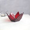 Fall wedding decor unique red glass candle holder