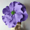 Violet flower Derby fascinator, Wedding fashion headpiece.jpg