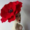 Red poppy Fascinator Kentucky Derby Hat.jpg