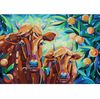 Cow painting Animal Artwork Ferma Wall Art Oil Canvas _2.jpg