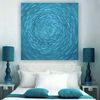Blue-bedroom-decor-turquoise-home-decor-abstract-oil-painting-original-art