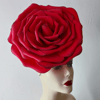 red rose flower fascinator, headpiece.jpg
