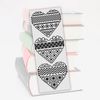 blackwork bookmark pattern hearts