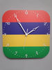 Mauritian flag clock for wall, Mauritian wall decor, Mauritian gifts (Mauritius)