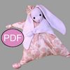 Bunny toy pattern Bunny pattern Rabbit  toy sewing pattern PDF Bunny doll Newborn toy comforter Lovey Plushie pattern 1.png