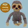 Sloth toy pattern Sloth doll sewing pattern & tutorial PDF Animal pattern  Rag doll pattern Cloth doll Plush pattern.png