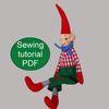 Gnome doll pattern Tutorial PDF Gnome toy sewing pattern Elf doll Elf rag doll pattern Cloth doll pattern DIY doll 1.png
