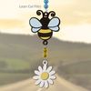 Daisy Bee Car Charm SVG Laser Cut Files Bee SVG Daisy SVG Inspirational SVG Glowforge Files DXF.png