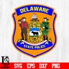 Badge Delaware liberty and independence state Police  svg eps dxf png file.jpg