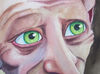 Dobby-Free Elf-Home Elf-Movie-Harry Potter-Green Painting-Big Eyes-Watercolor Painting-5.JPG