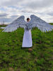 Ikaros angel wings, Angel wings costume, Angel wearable wings, aziraphale cosplay, Articulating wings, Silver moving wings, Heaven angel wings, White moveable w