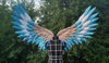 bluebird wings costume, parrot wings costume, gleaming fairy wings, shining jaybird, angel wings costume, lucky bird wings, kids wings costume, blue wearable wi