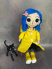 Coraline . Cloth doll . Handmade doll .