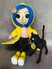 Coraline . Cloth doll . Handmade doll .