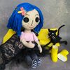 Coraline . Cloth doll . Handmade doll .