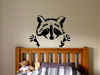 Cute Coon Sticker, Raccoon, Baby Room Sticker, Car Sticker, Wall Sticker, Vinyl, Decal, Mural, Art, Decor