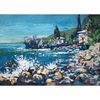 Sea Breeze Harbour art hand painted by artist with paintbrush