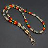 Beige Ethnic Style Lanyard with Intricate Beadwork