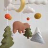 Bear baby mobile  neutral Woodland nursery decor (13).jpeg