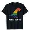 Allysaurus dinosaur in rainbow flag for ally LGBT pride T-Shirt.jpg