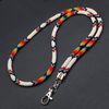 White beaded Native American style teacher lanyard