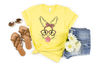 Bunny with Leopard Glasses shirt, Easter shirt, Easter bunny graphic tee, Easter shirts for women,Ladies Easter Bunny,Bubble Gum Bunny Tee - 1.jpg