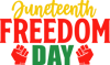 Juneteenth freedom day SVG.png