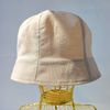 Lightweight and breathable linen bell hat. Beige bucket hat from the sun. Summer panama hat tulip for hot weather.